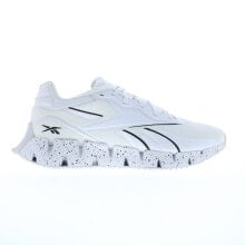 Reebok Zig Dynamica 4 Womens White Canvas Lace Up Lifestyle Sneakers Shoes 9.5 купить в аутлете