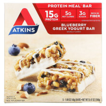 Greek Yogurt Bar, Blueberry, 5 Bars, 1.69 oz (48 g) Each