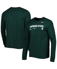 Men's Green Michigan State Spartans Team Practice Performance Long Sleeve T-shirt