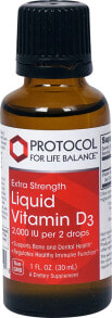 Витамин D protocol For Life Balance Extra Strength Liquid Vitamin D3 --Жидкий Витамин D3 --- 2000 МЕ--30 мл