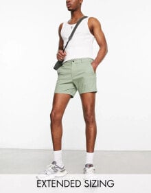 ASOS DESIGN ‒ Enge Chinoshorts in Khaki