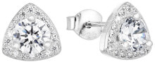 Серьги Silver earrings with zircon 11062.1