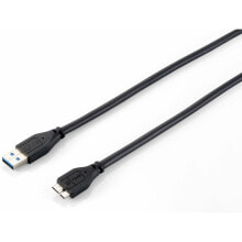 Компьютерные кабели и коннекторы кабель USB 3.0 A — Micro USB B Equip KP7720 Чёрный 1,8 m