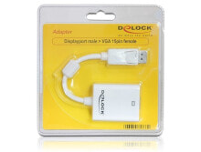 DeLOCK 61766 кабельный разъем/переходник DisplayPort VGA Белый