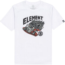 Мужские спортивные футболки мужская спортивная футболка белая с логотипом ELEMENT Wolf Short Sleeve T-Shirt