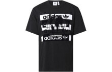 adidas originals三叶草 Msg Ss Tee 地球Logo串标短袖T恤 男款 黑色 / Футболка Adidas originals Msg Ss Tee LogoT FM2253