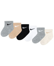 Nike baby Boys or Baby Girls Assorted Ankle Socks, Pack of 6