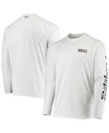 Men's White New York Yankees Americana Terminal Tackle Omni-Shade Raglan Long Sleeve T-shirt купить онлайн