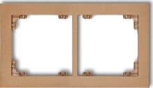 Умные розетки, выключатели и рамки Karlik Deco Double gold metallic frame (8DR-2)