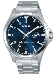 Мужские наручные часы с браслетом Мужские наручные часы с серебряным браслетом Lorus RH963KX9 Classic Mens 42mm 10ATM