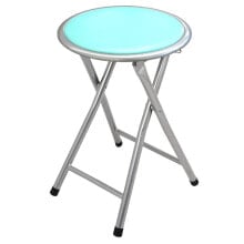 Folding Stool Alexandra House Living Blue Wood 30 x 45 x 30 cm