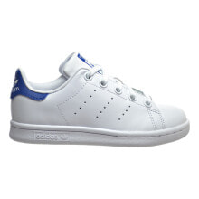 Adidas Stan Smith C Little Kids Shoes White-White-Blue bb0694