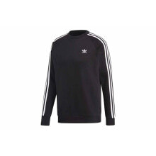 Мужские спортивные свитшоты Мужской свитшот спортивный черный с логотипом Adidas 3STRIPES Crew