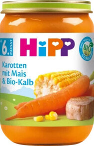 Купить детское питание HiPP: Menü Karotten mit Mais & Bio-Kalb ab dem 6. Monat, 190 g