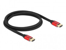 Компьютерный разъем или переходник DeLOCK 85773, 1 m, HDMI Type A (Standard), HDMI Type A (Standard), 3D, 48 Gbit/s, Black, Red