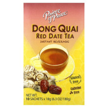 Prince of Peace, Растворимый напиток, чай с красным фиником Dong Quai, без кофеина, 10 пакетиков, 180 г (6,3 унции)