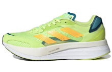 adidas Adizero Boston 10 竞速 轻便减震防滑 低帮 跑步鞋 男款 黄绿 / Кроссовки Adidas Adizero Boston 10 GY0927