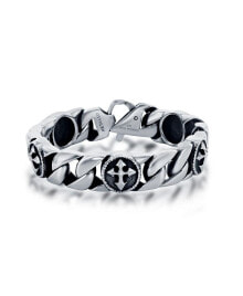 Купить мужские ювелирные браслеты METALLO: Браслет METALLO Stainless Steel Cross Design