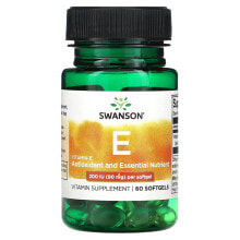 Swanson, Витамин E, 400 МЕ, 250 мягких таблеток