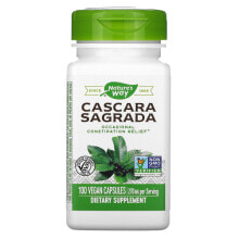 Витамины и БАДы для пищеварительной системы nature's Way, Cascara Sagrada, 270 mg, 100 Vegan Capsules