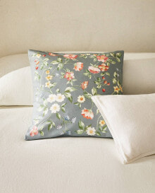 Flower and butterfly cushion cover