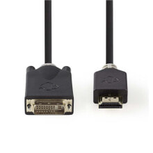 Nedis CCBW34800AT20 кабельный разъем/переходник HDMI Connector DVI-D 24+1-Pin Male Антрацит