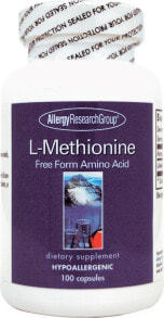 Аминокислоты allergy Research Group L-Methionine Гипоаллергенный L-метионин 500 мг 100 капсул