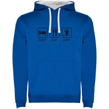 KRUSKIS Surf Sleep Eat And Surf Two-Colour Hoodie