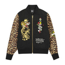 Купить женские футболки и топы Ed Hardy: Ed Hardy Tiger Dagger Souvenir Jacket - EHWS7100-1