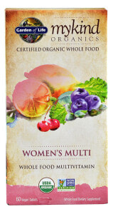 Витаминно-минеральные комплексы garden of Life mykind Organics Womens Multi Мультивитаминный комплекс из цельных продуктов для женщин 60 веганских таблеток