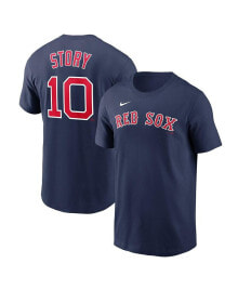 Nike men's Trevor Story Navy Boston Red Sox Name and Number T-shirt