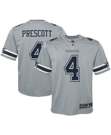 Nike big Boys Dak Prescott Silver Dallas Cowboys Inverted Team Game Jersey