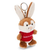 NICI Rabbit T-Shirt Barcelona 10 cm Key Ring