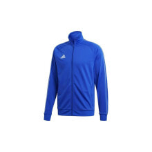 Олимпийки Мужская олимпийка спортивная на молнии синяя Adidas CORE18 Pes