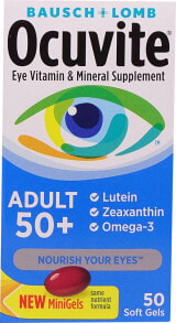 Лютеин, зеаксантин Bausch & Lomb Ocuvite Eye Adult 50 Plus Витаминно-минеральная добавка для зрения, для людей старше 50 лет  50 капсул