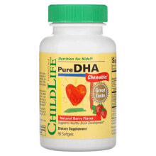 Витамины и БАДы для детей Чайлдлайф, чистая ДГК, с натуральным ягодным вкусом, 90 капсул