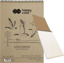 Купить школьные блокноты Happy Color: Happy Color Szkicownik na spirali Ptaki A4 biały 80 arkuszy 90g