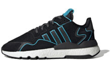 adidas originals Nite Jogger 复古拼色 防滑耐磨 低帮 运动休闲鞋 男女同款 黑蓝 / Кроссовки Adidas originals Nite Jogger FV3591