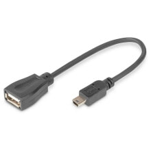 DIGITUS USB 2.0 Mini B Adapter 20 cm