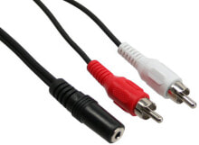 Компьютерные кабели и коннекторы inLine 89940 аудио кабель 1,5 m 3,5 мм Черный