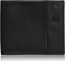 Мужское портмоне кожаное горизонтальное черное без застежки Piquadro Wallet