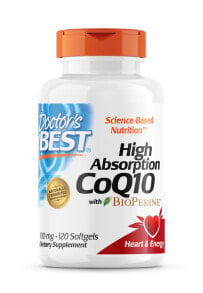 Doctor's Best High Absorption CoQ10 с BioPerine® - 100 мг - 120 мягких таблеток