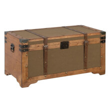 Set of Chests 90 x 47 x 45 cm Synthetic Fabric Wood (3 Pieces)