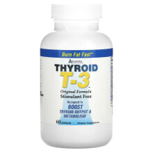 Жиросжигатели абсолют Нутришн, Thyroid T-3, оригинальная рецептура для поддержки щитовидной железы, 60 капсул