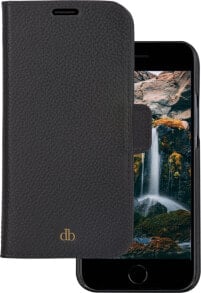 dbramante New York - iPhone SE/8/7 - Night Black - full grain pebbled leather cover