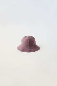 Check textured hat