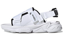 Белые спортивные сандалии Adidas Originals Ozweego Sandal купить в аутлете