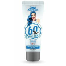 Краска для волос Hairgum Sixty's Color Flash Blue Полуперманентная краска придающая блеск волосам, оттенок синий  60 мл