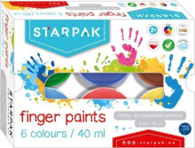 Детские краски для рисования Starpak FINGER PAINTS 6 COLORS 40ML STARPAK 448008