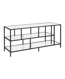 Hudson & Canal winthrop TV Stand with Glass Shelves